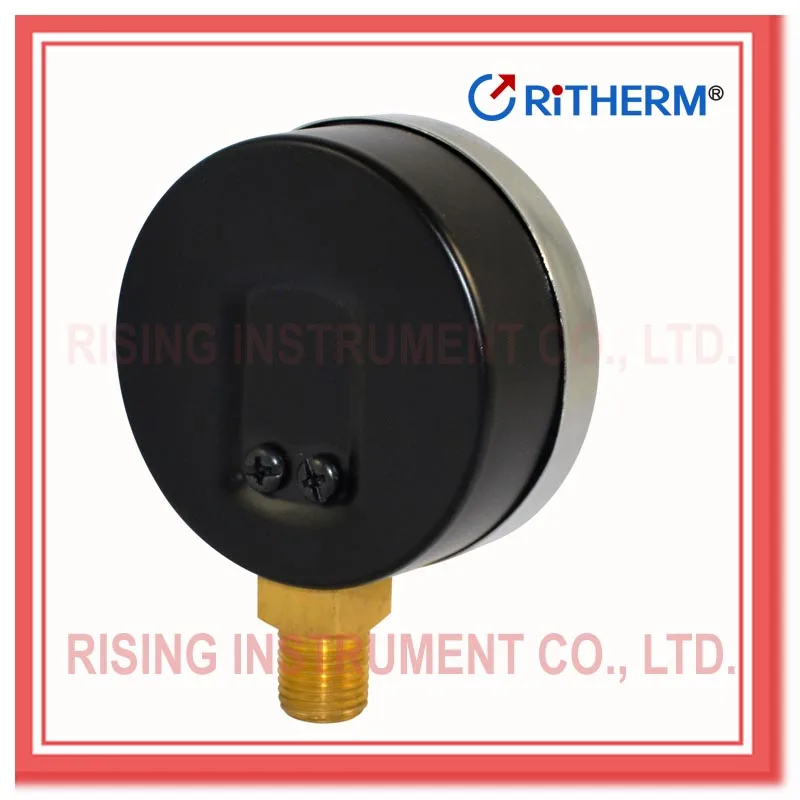 63mm Black Steel Case Thermo Manometer Temperture Pressure Gauge Back