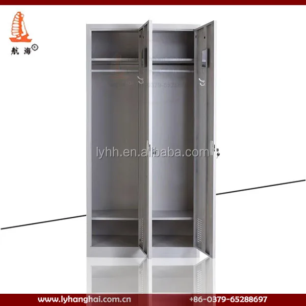 Professional 2 Door Steel Lockable Wardrobe Cabinet Clothing Steel