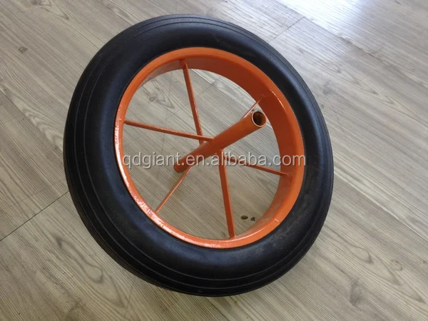14 inch solid rubber wheel wheelbarrow wheel 14x4