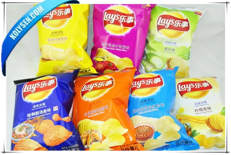 KOLYSEN Reach Intertek standard plastic potato chips bag