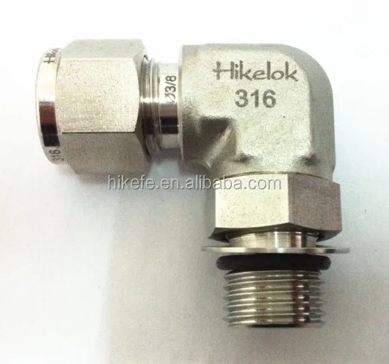 3/8" adjustable stainless steel pipe elbow high pressure tube fittings, View adjustable