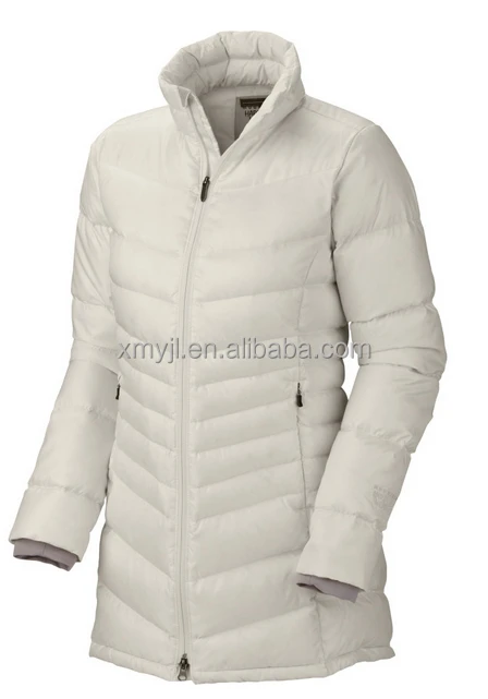 polyfill padded long style jacket, ladies pluz size padded coats