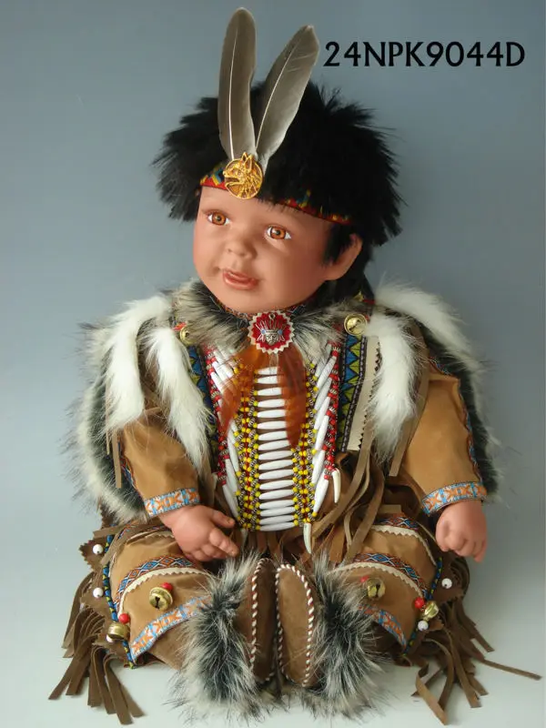 24 Inch/55cm Vinyl Indian Boy Doll American India Native Doll - Buy ...