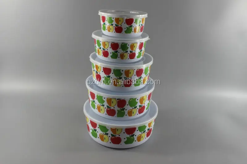 Cheap 5PC Melamine Round Bowl Set With Lid