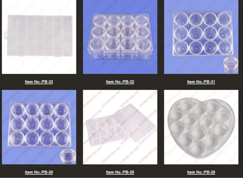 Compartments Plastic False Nail Tips Storage Empty Box Natural Clear