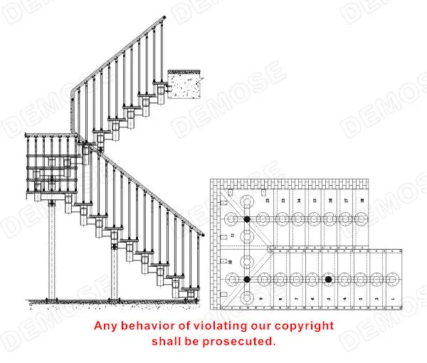 Villa Stairs Railings/interior Stair Railings/metal Stairs 