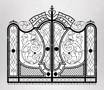 Metal Gate Luxury Villa Wrought Iron Decorative Wrought Iron