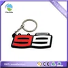 Small Quantity Custom 99 Number Two Colors Logo Soft Plastic Rubber Souvenir Key Chain