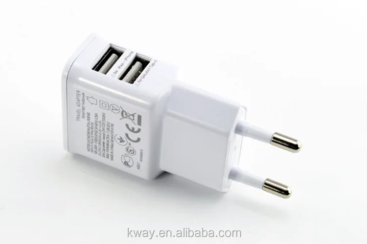5V 2A AC Adapter Wall Charger w/ European CE Plug WHITE for Samsung Galaxy Tab A