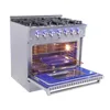 CSA approval 36 inch stainless gas range with grill top