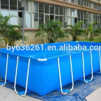 Happy teens running together to swimming pool - Buy this ...