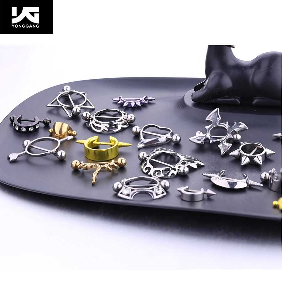 Professional Made Different Kinds Nipple Nipple Piercings