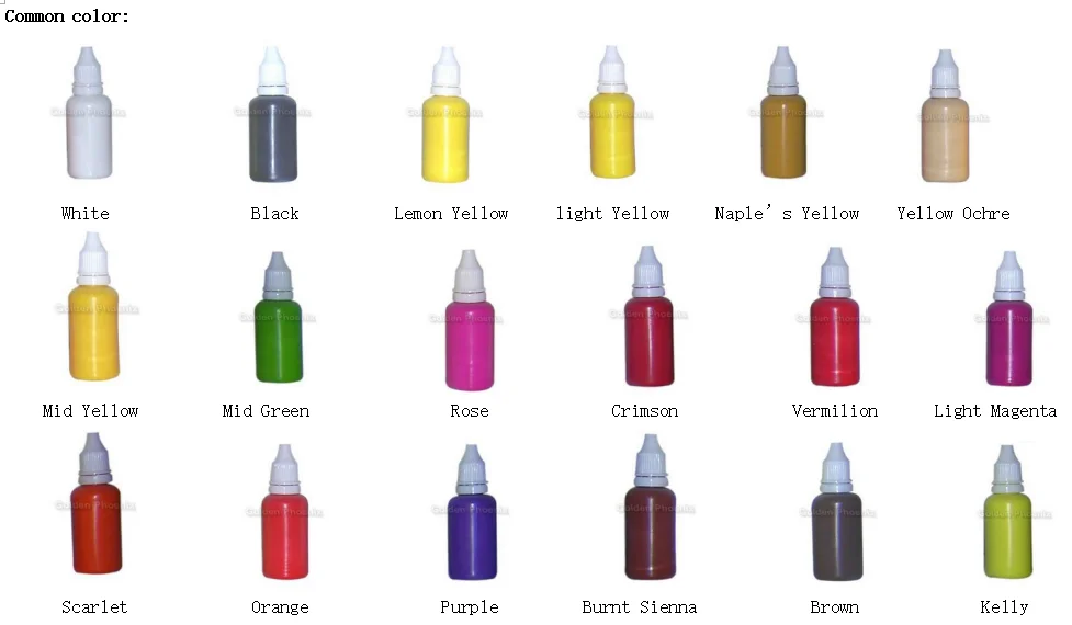 Acrylic Airbrush Paint For Car,Wood,Wall,Leather,Paper,30ml 1 Oz Buy