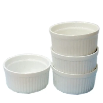 Round Mini Ceramic Baking Dish,Restaurant Bakeware White Various Size