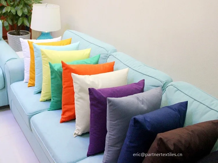 100 Plain Dyed Cotton Canvas Blank Decorative Wholesales Cushion Cover