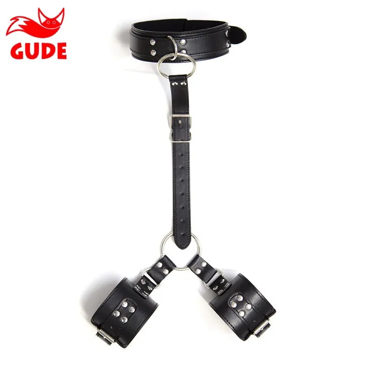 Leather Handcuffs Set Adjustable Handcuffs Wristbands Bracelets With