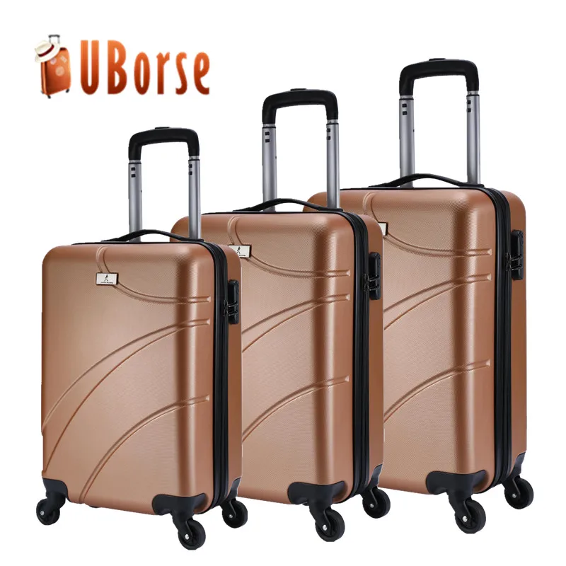 Hard Case Travel Luggage Bags Carry On Trolley Luggage 3 Piece Pc Abs ...