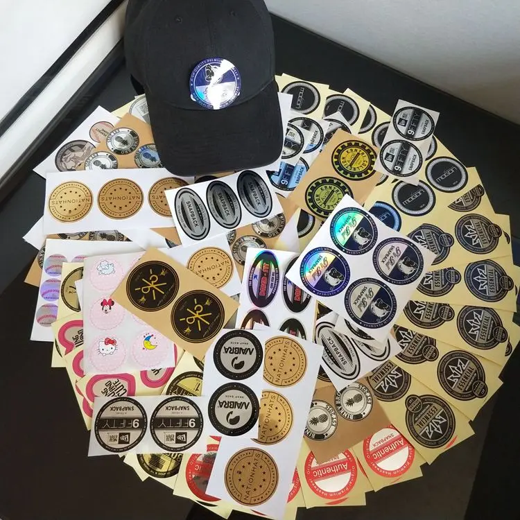 Hot Sell  Colorful Waterproof Round Roll adhesive Hat Label Stickers