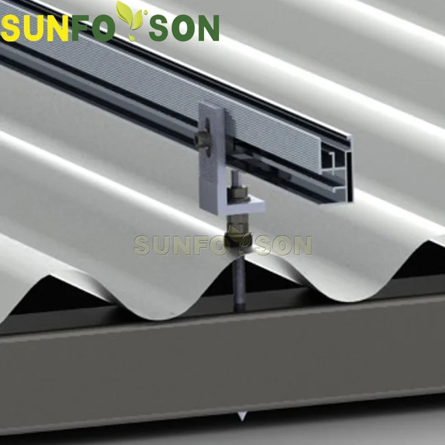 Solar Racks Corrugated Iron Roof Mounting Brackets With Hanger Bolts ...