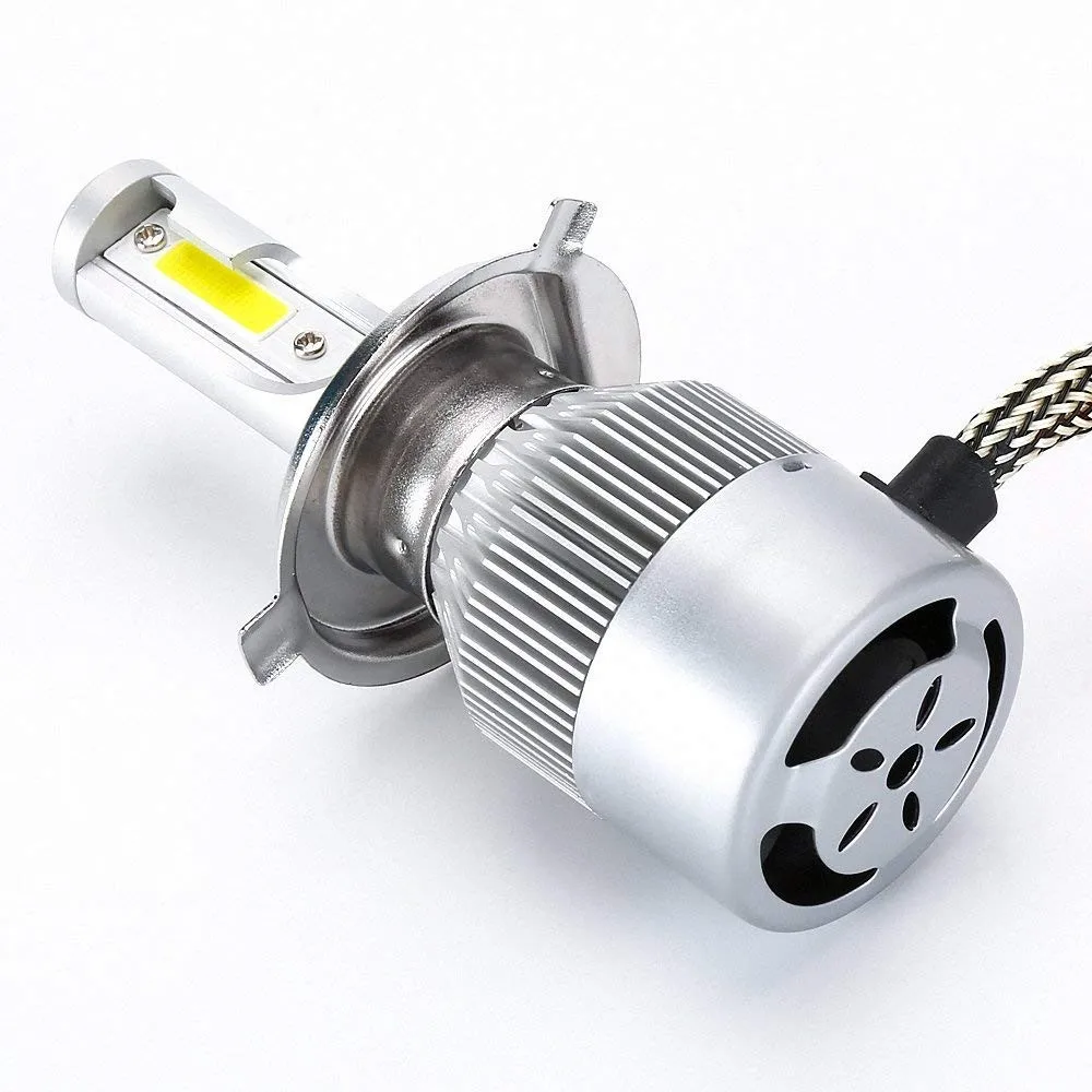 Factory Wholesale C6 H4 Led Motorcycle Headlight Bulb 7200lm 80w 2pcs