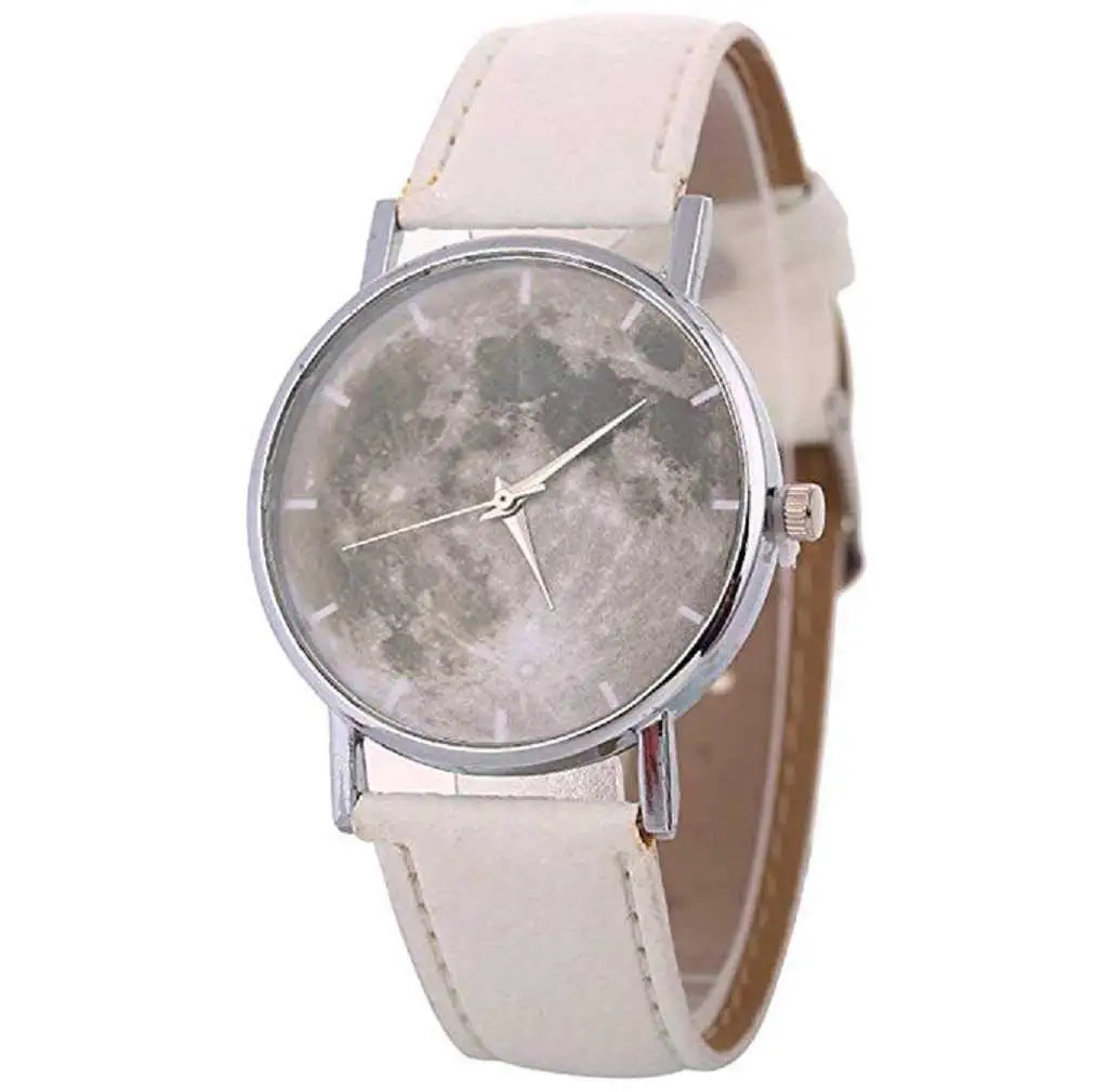 Clearance Sale! Womens Watches,ICHQ Womens Watches Sale Ladies Beautiful Universe Space Pattern Leather Band Simple Watch Casual Elegant Analog Wrist Watches (White)