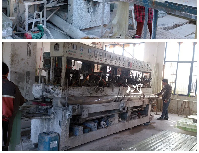 Jingyage 3d Laser Peony And Bamboo Crystal Glass Pillar For Interior