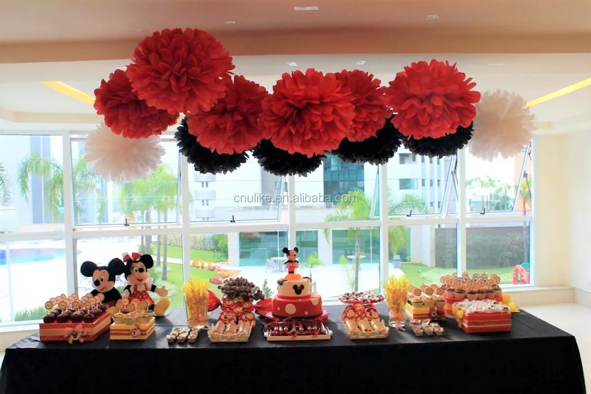 Kit De Suministros Para Fiesta De Minnie Mouse Decoraciones Para Fiesta De Cumpleanos De Bebe Blanco Negro Y Rojo Decoraciones Para Baby Shower Feliz Cumpleanos Buy Minnie Mouse Suministros De Fiesta De Mickey Mouse Favores De Fiesta