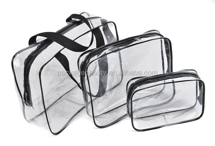 clear plastic zipper bags with handles