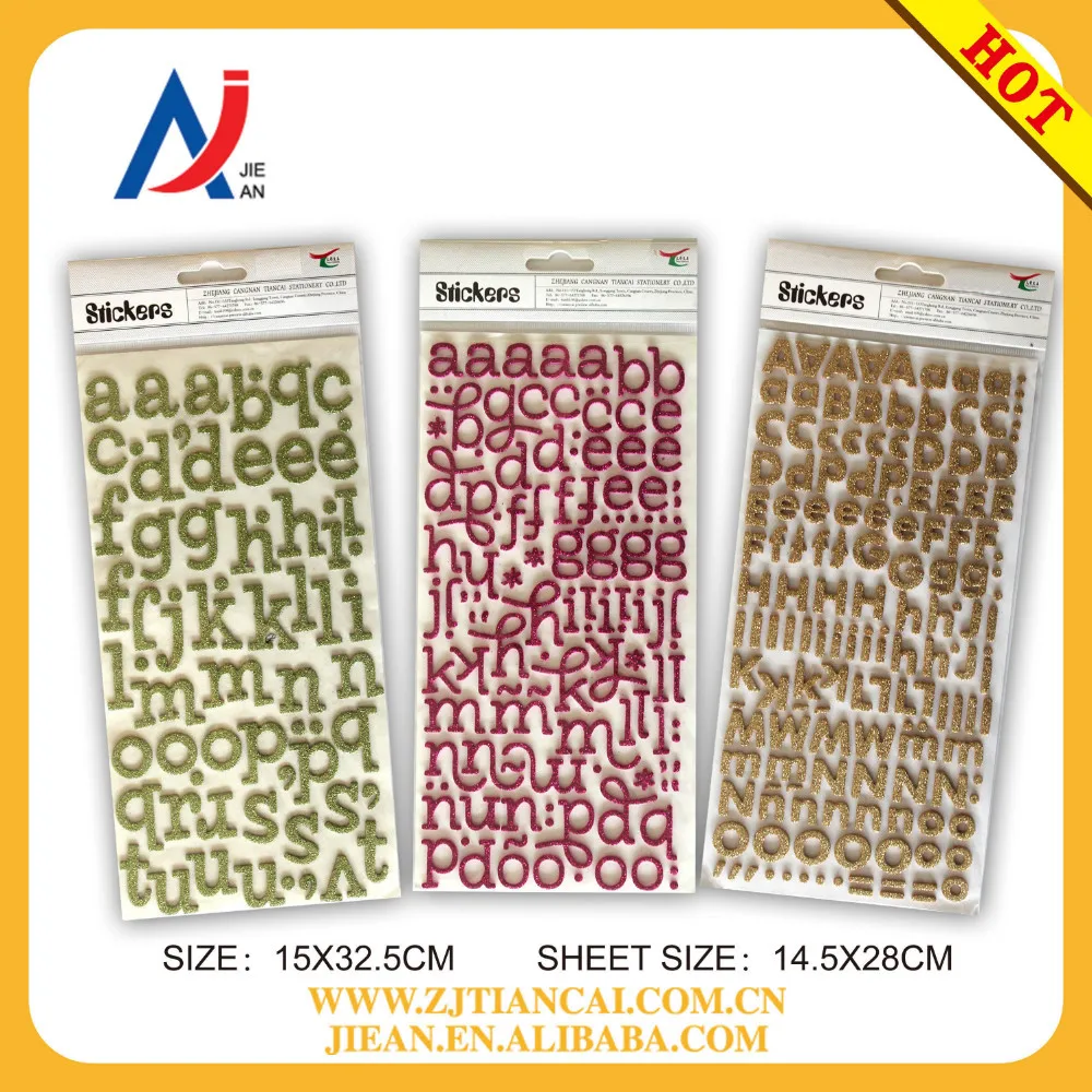 glitter paper sticker