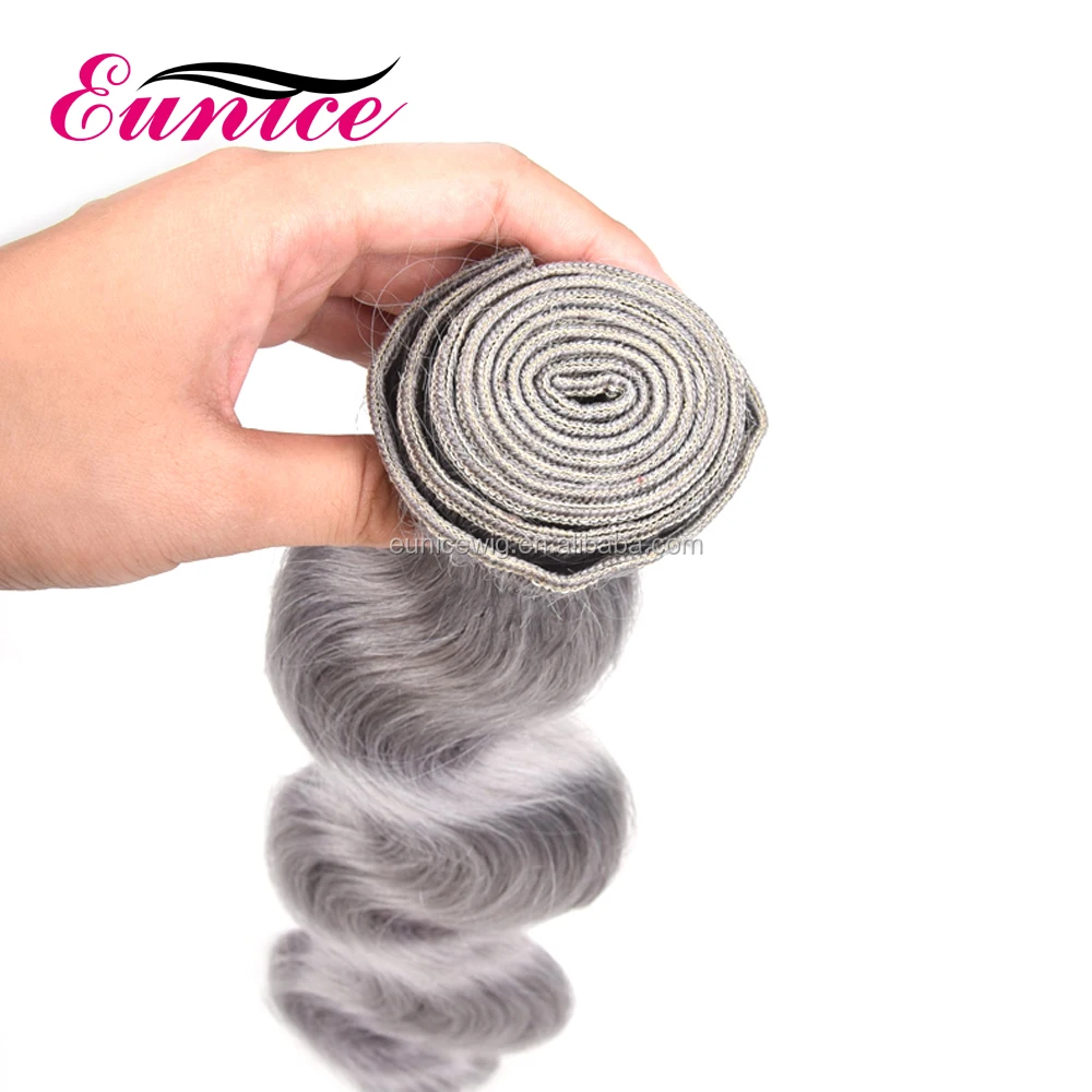 Best Selling 9a Grade Mixed Gray Human Hair Weave Grey Hair Colour