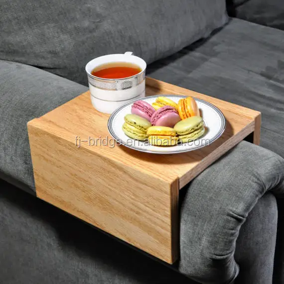 Bamboo Chair Caddy Wood Tray Armrest Couch Table Sofa Arm Wooden Center Retractable Product On