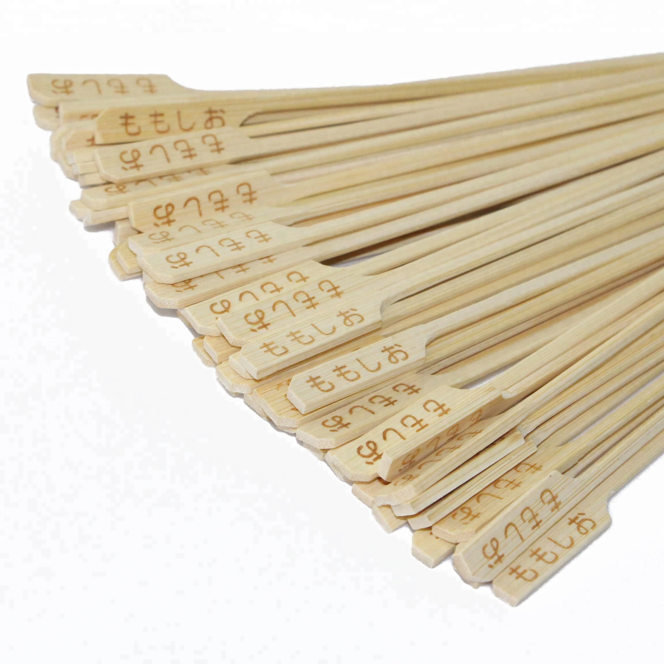 Custom Logo Gun Shaped Flat Bamboo Teppo Sushi Skewers Buy High