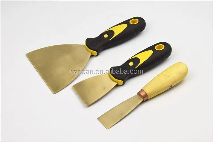 Non Sparking Putty Knife,Spatula Flexible Blade 210*40mm Customized