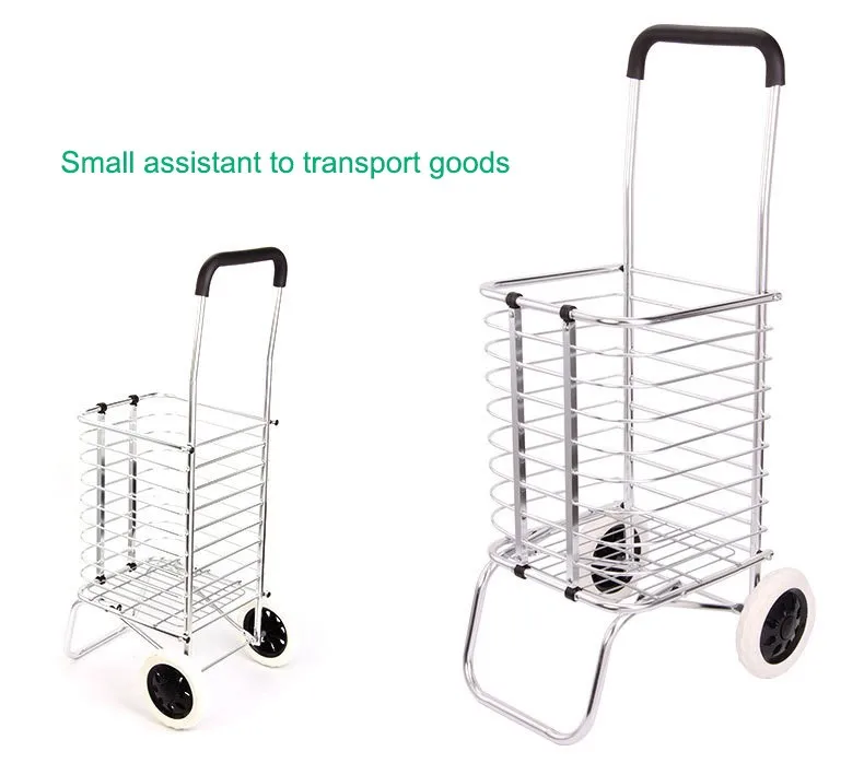 Aluminum Alloy Foldable Vegetable Shopping Trolley Supermarket Cart For Seniors Buy