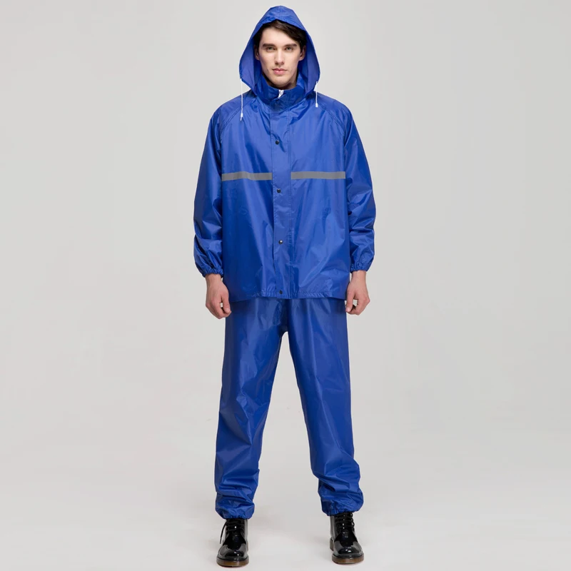 Double Polyester Rain Jacket Or Waterproof Breathable Rain Suits For