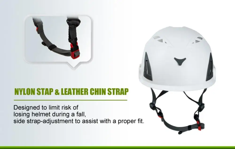 En 12492 Comfortable Ventilated Safety Climbing Helmet For Work At