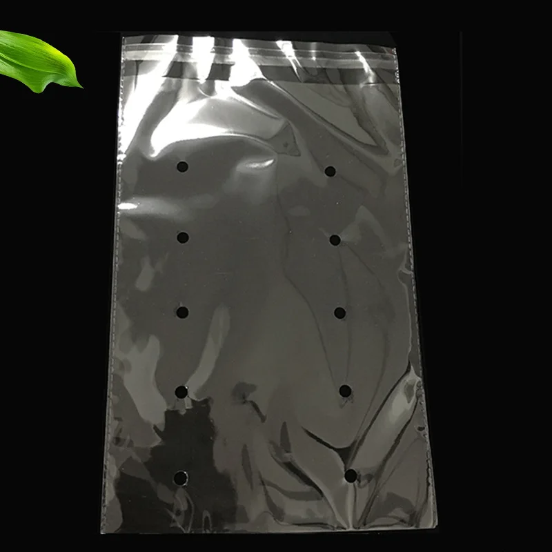 Clear Bopp Microperforated Plastic Bag With Holes For Fresh Vegetable