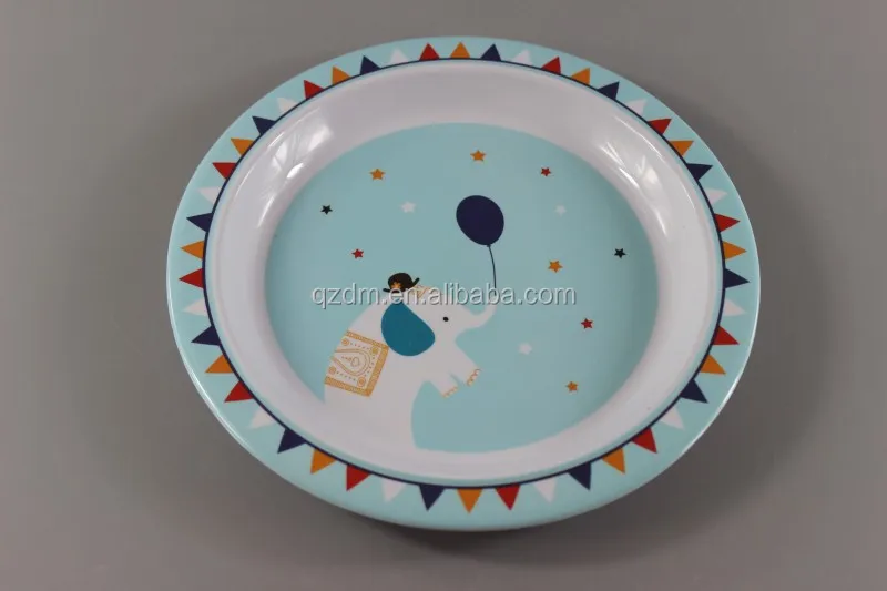 100% Melamine kid's dinner plate , children lunch plate