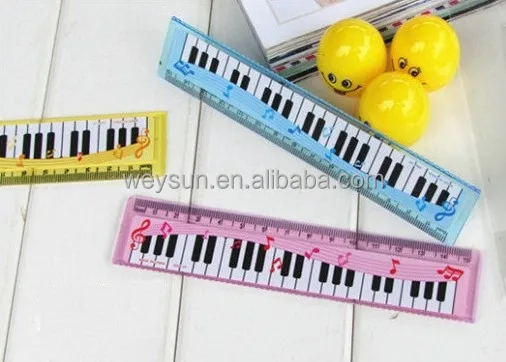 الموسيقى القرطاسية 15 سنتيمتر مسطرة قياس بلاستيكية لوحة مفاتيح 