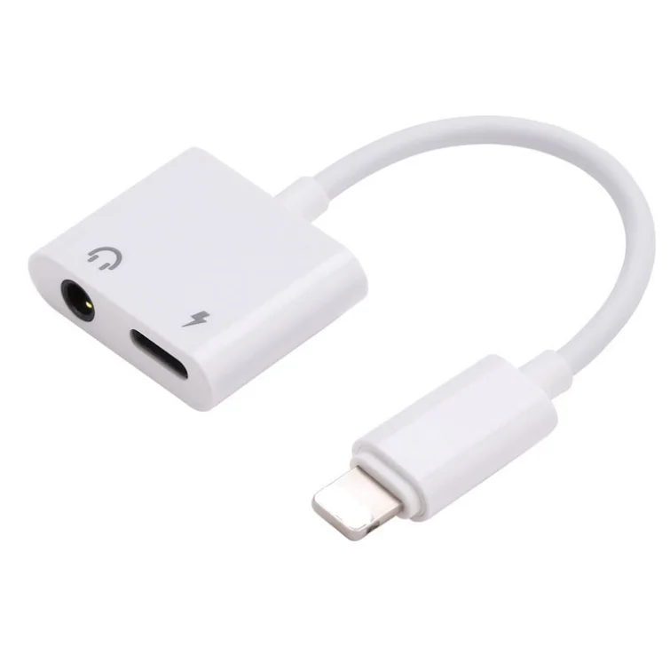 High Quality 2in1 Adapter 3.5mm Jack Adapter Splitter For Iphone 7 Headphone Aux Adapter - Buy 