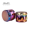 YiWu Erliao Drum Style Herb Grinder 63mm Metal Zinc Alloy 4 Layers Portable Smoking Tools Spice Pollen Crusher