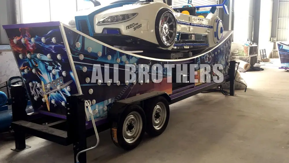 Outdoor Game Amusement Park Ride Portable Mini Flying Car With Trailer ...