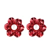 New Design Sequins and Smooth Pearl Bead Inlaid Detail Fashion Flower Stud Earrings for Girls