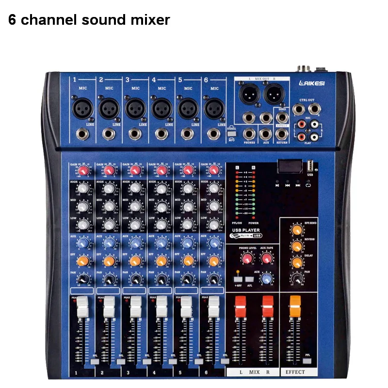 Professional 4/6/8/12/16 Channel Mixer Sound From China Audio Mixer