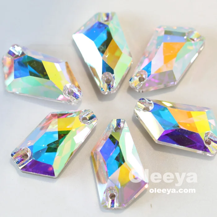 Hot Sale Top Quality Navette Sew on Crystal AB Rhinestone Horse Eyes Sewing Rhinestone for Women Dresses