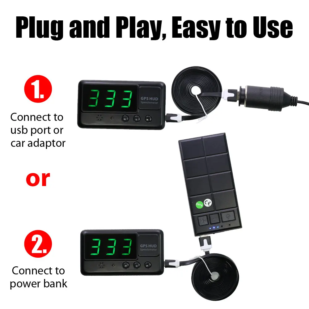 Vjoy Speed Monitoring Devices Mileage Display C60 Overspeed Alarm Gps