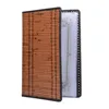 High Grade Bamboo Shaped and PU Leather Menu Covers Holder for Upscale Restaurant/Hotel/Cafe Bar