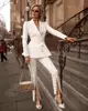 New White Suits&Pants Celebrity Evening Runway Winter Club Sexy Party Women Suits