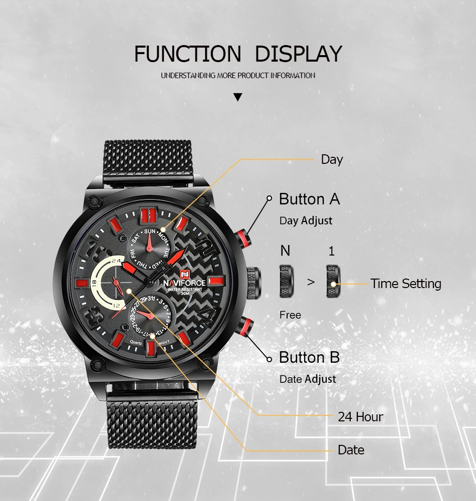 Naviforce watch 9068 top m