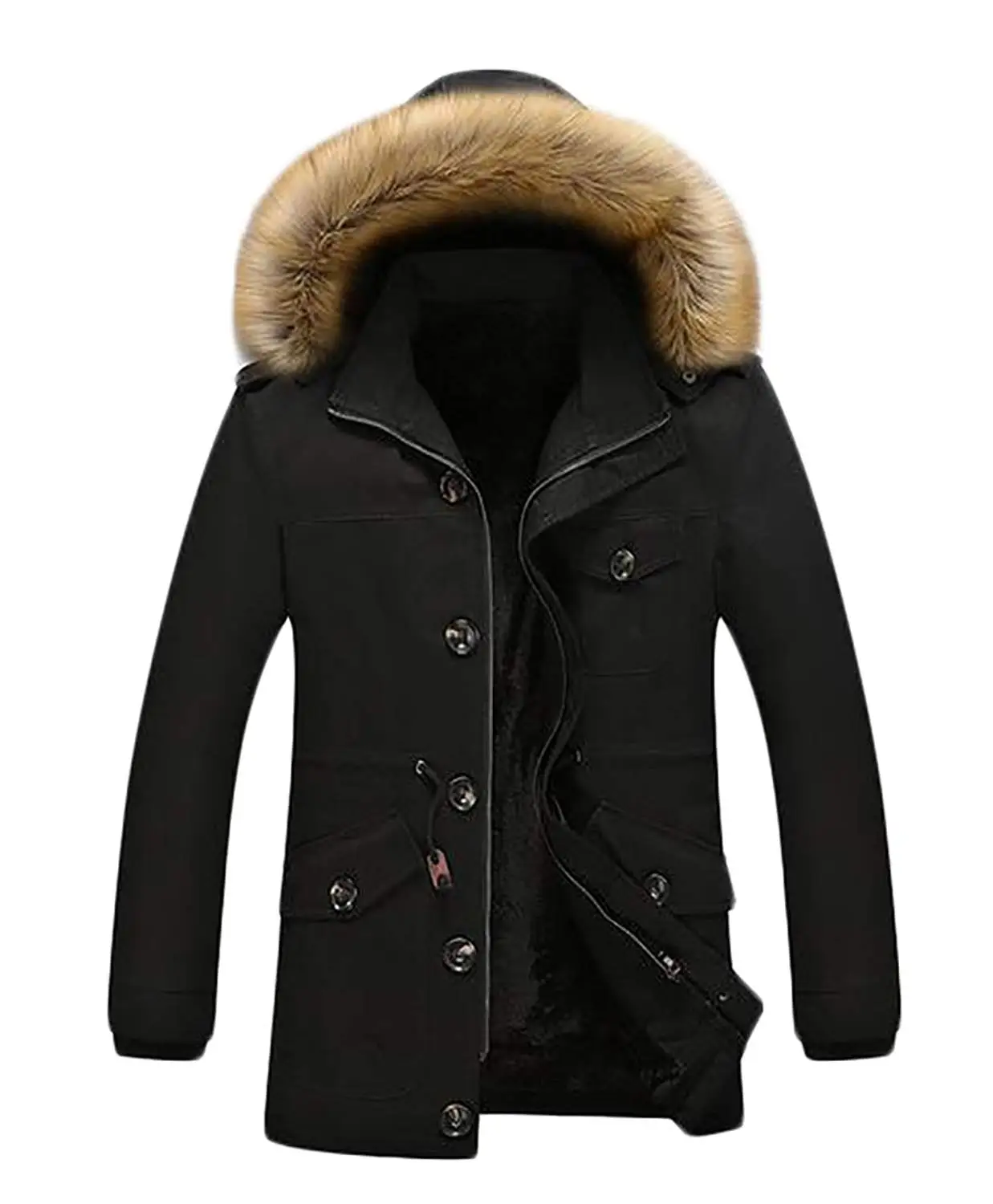 XiaoTianXin-men clothes XTX Mens Warm Slim Fit Thicker Hooded Winter Down Quilted Jacket Coat Parka